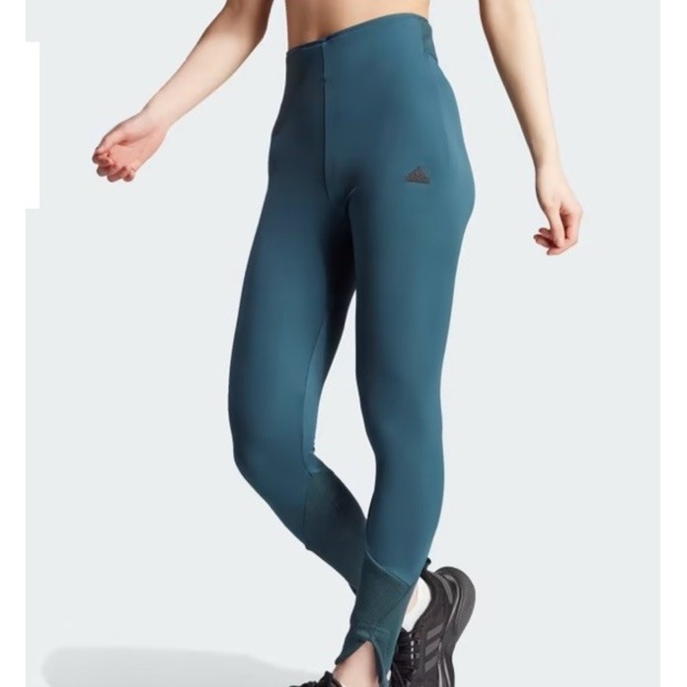 Adidas Z.N.E. Leggings Womens 1X Blue NWT High Rise Gym Yoga Running Sports